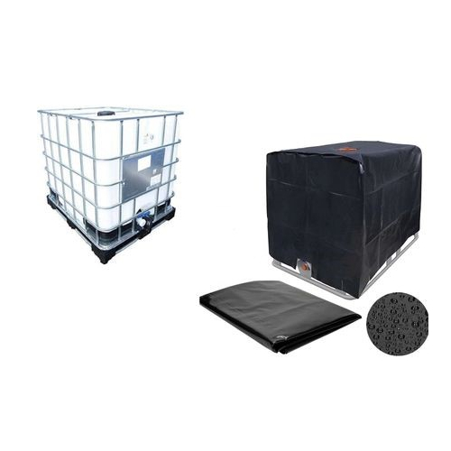 Zbiornik IBC Reco 1000l + pokrowiec IBC czarny 1000l